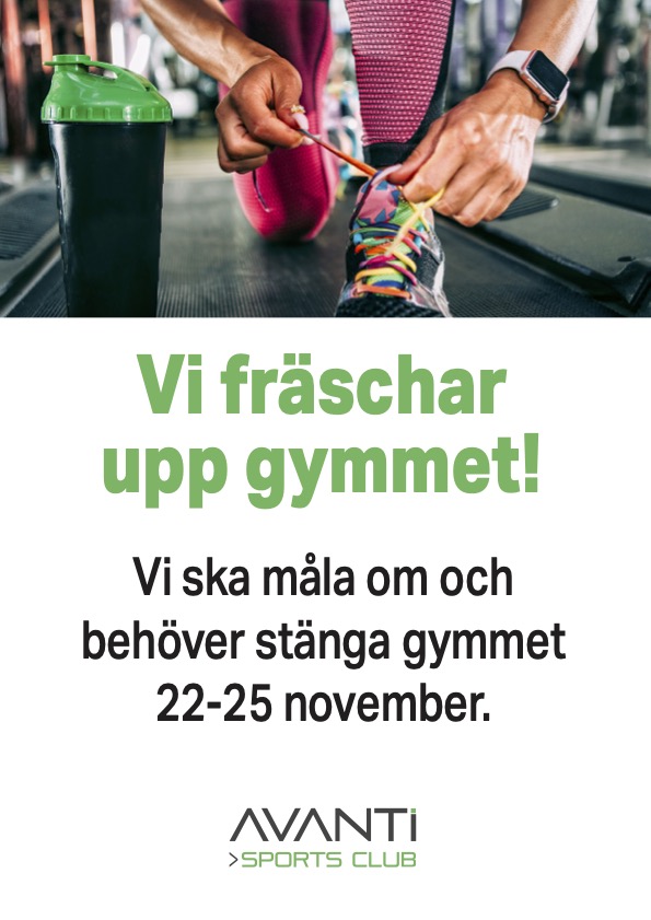 vi fräschar up gymmet poster