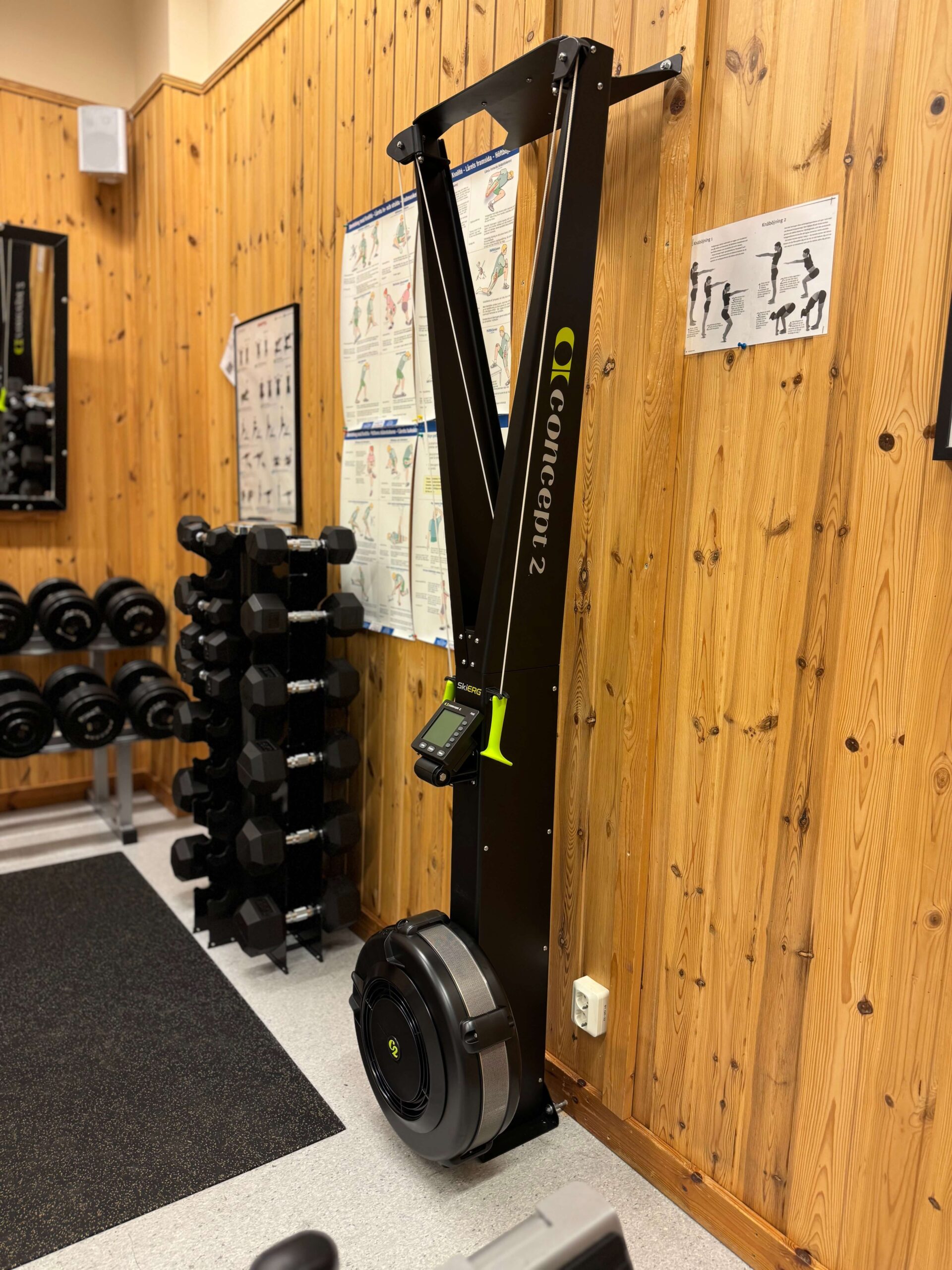 skierg på gymmet i sysslebäck